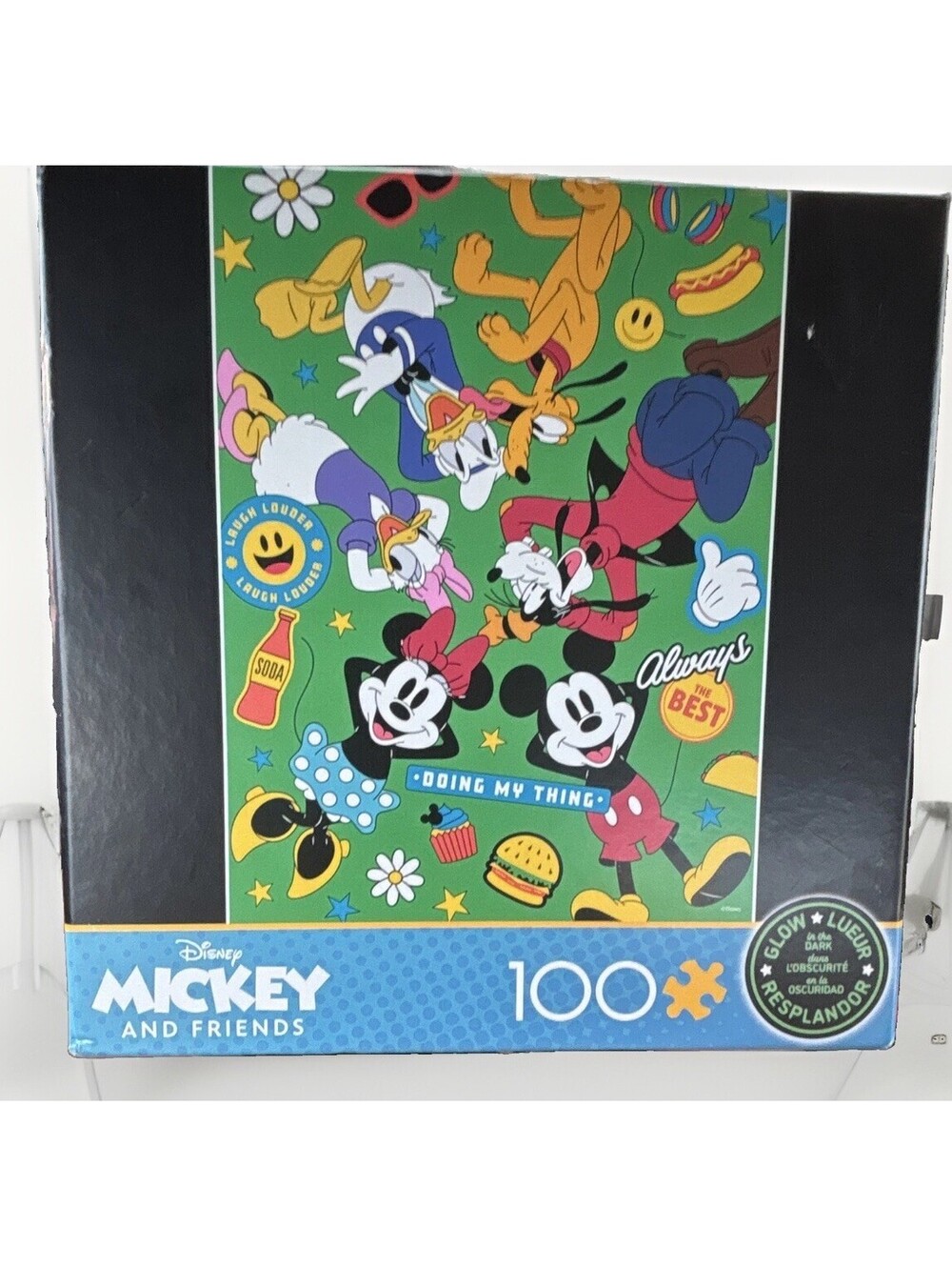 Disney Glow in the Dark Mickey & Friends 100-Piece Jigsaw Puzzle